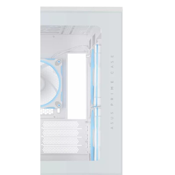 Prime AP202 Tempered Glas, without PSU, 2xUSB3.2, 1xUSB Type-C, Tempered Glass side, mATX, WHITE ASUS 90DC00P3-B19000