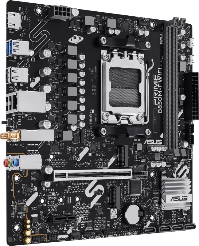 ASUS Motherboard PRIME B850M-F WIFI sAM5 B850 2xDDR5 M.2 HDMI Wi-Fi BT mATX