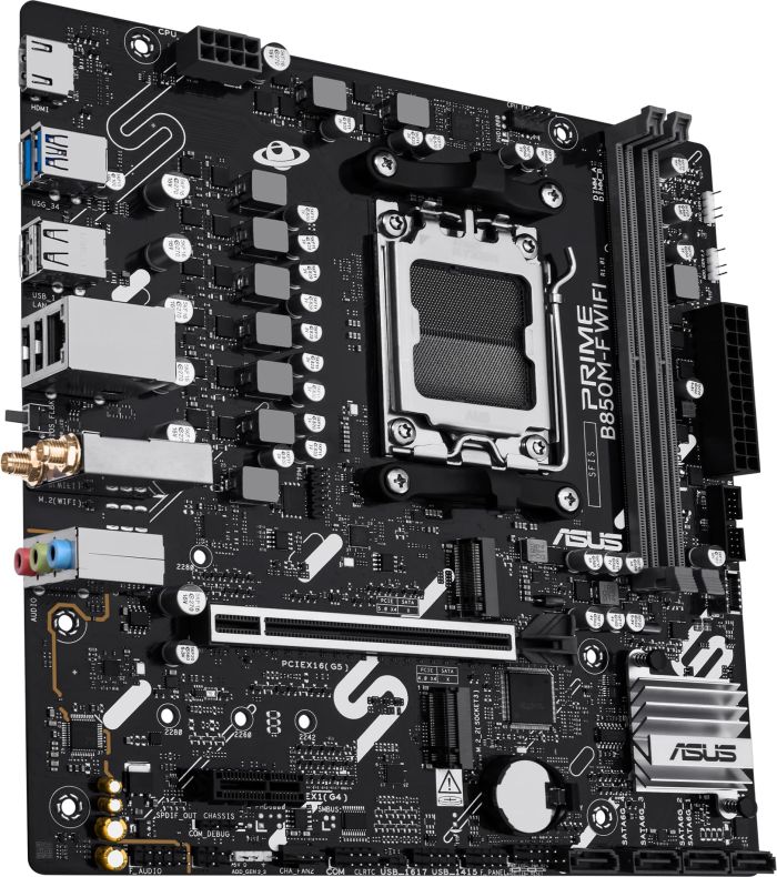 ASUS Motherboard PRIME B850M-F WIFI sAM5 B850 2xDDR5 M.2 HDMI Wi-Fi BT mATX