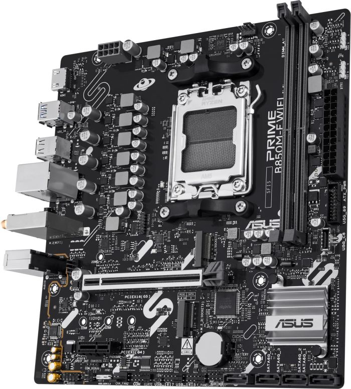 ASUS Motherboard PRIME B850M-F WIFI sAM5 B850 2xDDR5 M.2 HDMI Wi-Fi BT mATX