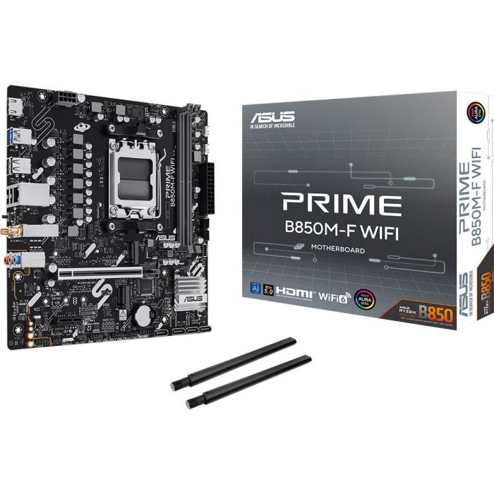 ASUS Motherboard PRIME B850M-F WIFI sAM5 B850 2xDDR5 M.2 HDMI Wi-Fi BT mATX