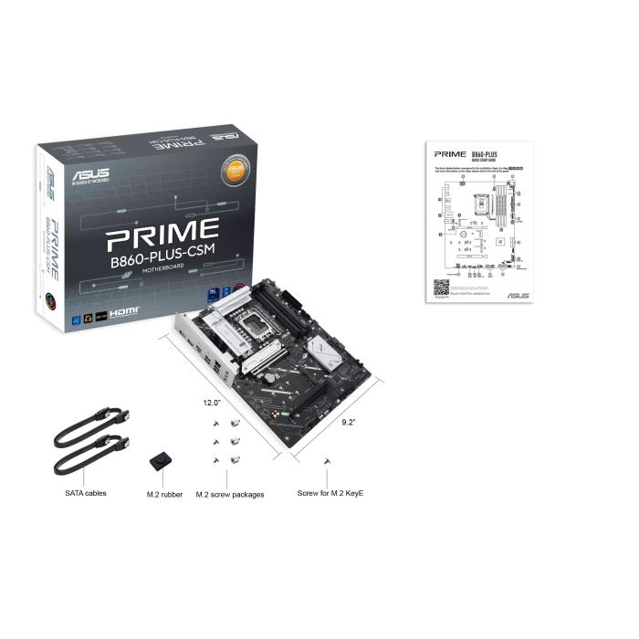 Материнcкая плата ASUS PRIME B860-PLUS-CSM s1851 B860 4xDDR5 M.2 DP HDMI ATX