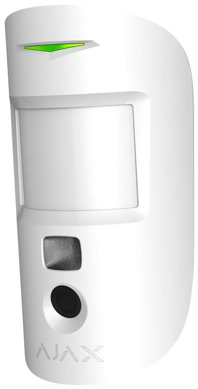 Wireless motion detector with camera, with enhanced photo recording and photo on demand Ajax HDR MotionCam PhOD, Jeweller, white