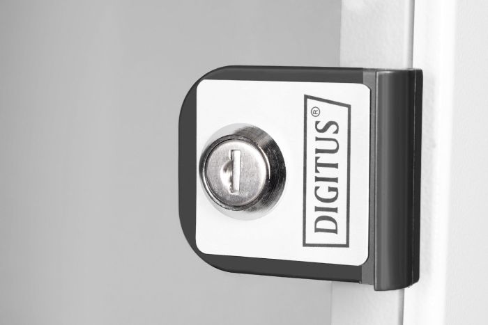 Шафа DIGITUS 10", 12U, SOHO PRO, скляні двері, 315x300 мм, 30кг максимально, сіра