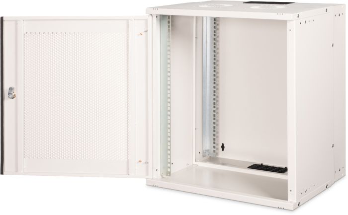 Шафа DIGITUS 19", 12U, SOHO PRO, перфоровані двері, 540x400 мм, 60кг максимально, сіра