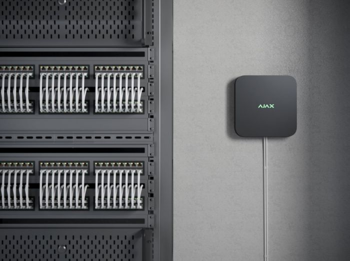 Network Video Recorder Ajax NVR DC black, 8 channels, 12V, black