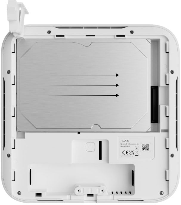 Сетевой видеорегистратор Ajax NVR DC white, 8 каналов, 12V, белый