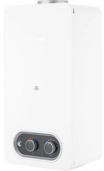 Газова колонка Bosch Therm 4000-T4004 10 л/хв 17.4 кВт регулювання потужності розпалювання від батарейок білий