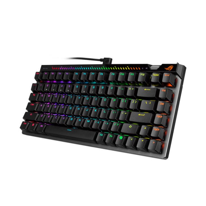 Клавіатура механічна ASUS ROG Falchion Ace 75 HE, 83key, HFX  V2 Magnetic Switches, USB-A, EN, RGB, чорний