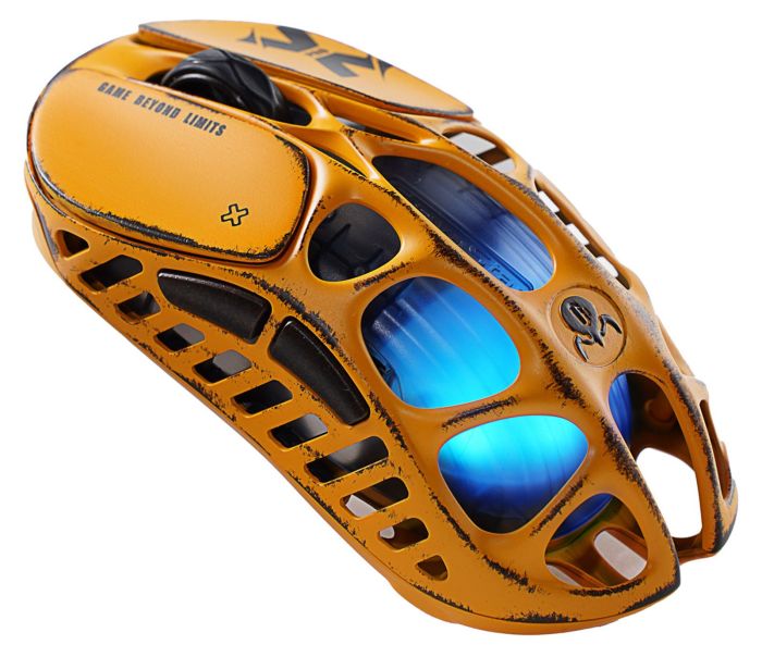 Миша GravaStar Mercury X, BT/WL/USB-A, RGB, Battle-Worn Yellow
