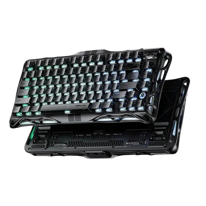 Клавиатура механическая GravaStar Mercury V75 80keys, Magnetic Jade Pro, 8K, USB-A, RGB, Stealth Black