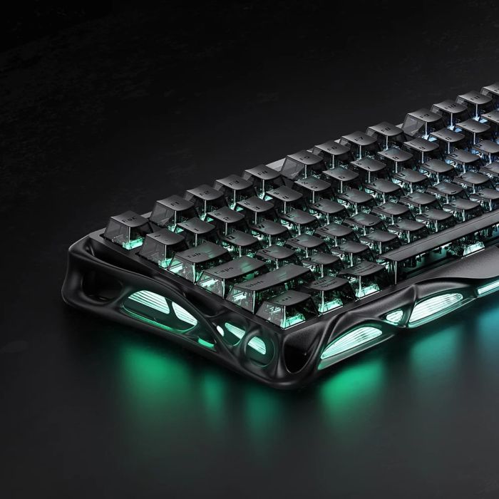 Клавиатура механическая GravaStar Mercury V75 80keys, Magnetic Jade Pro, 8K, USB-A, RGB, Stealth Black