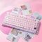 Клавиатура механическая GravaStar Mercury K1 80keys, GravaStar x Kailh Cheery Pink, EN, BT/WL/USB, Sakura Pink