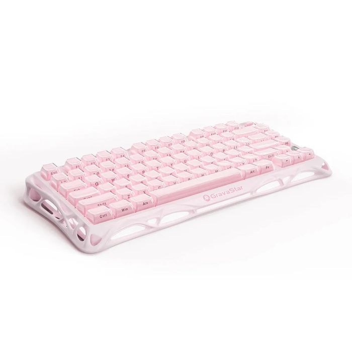 Клавиатура механическая GravaStar Mercury K1 80keys, GravaStar x Kailh Cheery Pink, EN, BT/WL/USB, Sakura Pink