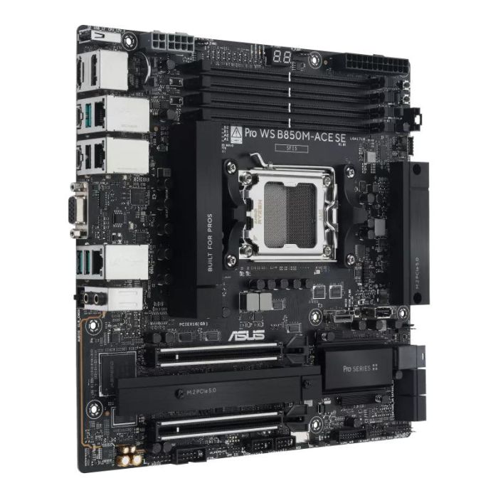 ASUS Motherboard PRO WS B850M-ACE SE sAM5 B850 4xDDR5 M.2 HDMI DP D-Sub USB Type-C mATX