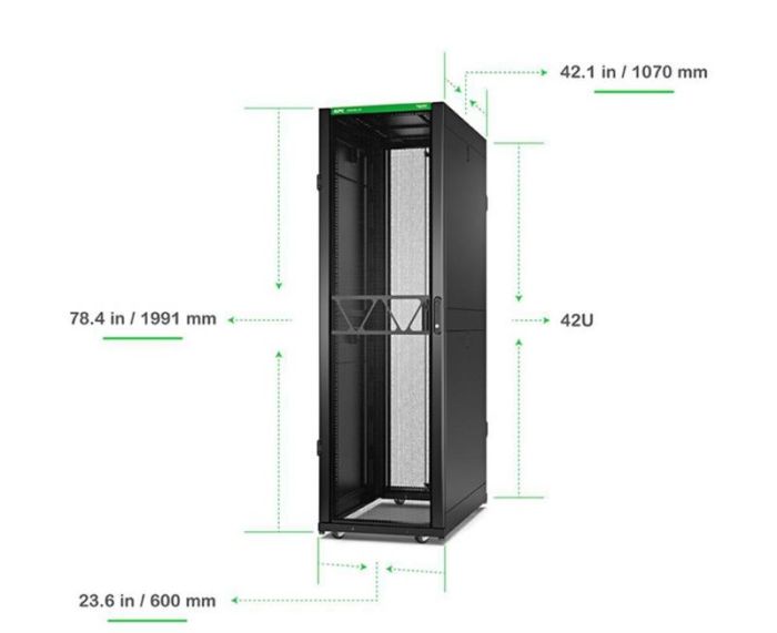 Шкаф APC NetShelter SX Server Rack Gen 2, 42U, 1991H x 600W x 1070D mm, with Sides, Black