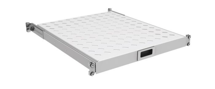 ZPAS 19" shelf, 1U, pull-out, depth 450-550 mm, gray