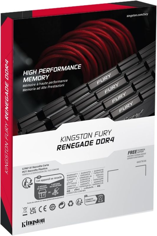 Память ПК Kingston DDR4 32GB KIT (16GBx2) 3600 FURY Renegade RGB