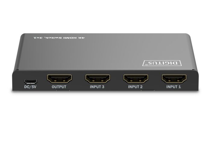 Відеокомутатор DIGITUS UHD HDMI (INx3 - OUTx1), 4K