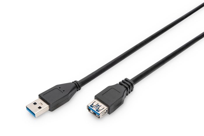 Кабель ASSMANN USB 3.0 (AM/AF) 3.0м, чорний