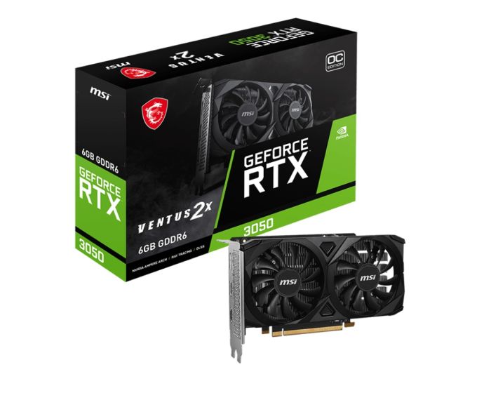 Видеокарта MSI GeForce RTX 3050 6GB GDDR6 VENTUS 2X E OC