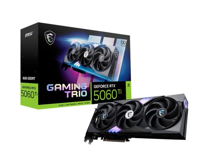 Відеокарта MSI GeForce RTX 5060 Ti 8GB GDDR7 GAMING TRIO OC