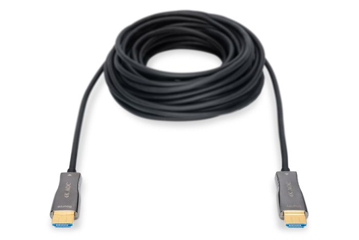 Кабель DIGITUS HDMI UHD 4K, AOC hybrid-fiber, type A M/M, 30м, чорний