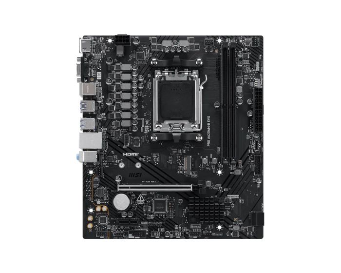 Материнcкая плата MSI PRO A620AM-B EVO sAM5 A620 2xDDR5 M.2 HDMI D-Sub mATX