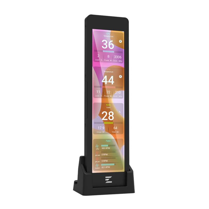 Дисплей внешний Zalman ZM-MF916, 269 x 70 x 15(В)мм, 60Hz, 1920 x 462, USB 9Pin, рамка чёрная
