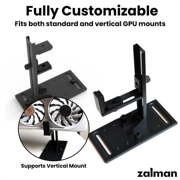 Zalman VGA support VS2, horizontal-vertical arrangement, black