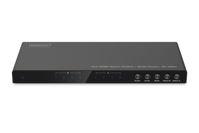 Перемикач DIGITUS 4x2 HDMI Matrix Switch / Multi-Viewer, 4K/30Hz