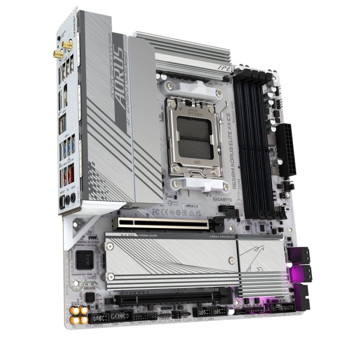GIGABYTE Motherboard B650M A ELITE AX ICE sAM5 B650 4xDDR5 M.2 HDMI DP Wi-Fi mATX