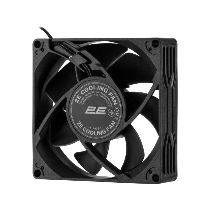 Корпусный вентилятор 2E F90B-S 90мм, 1700rpm, 4pin MOLEX, 25dBa, чёрный