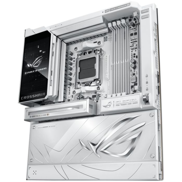 Материнcкая плата ASUS ROG CROSSHAIR X870E GLACIAL sAM5 X870E 4xDDR5 M.2 USB Type-C Wi-Fi BT E-ATX белый