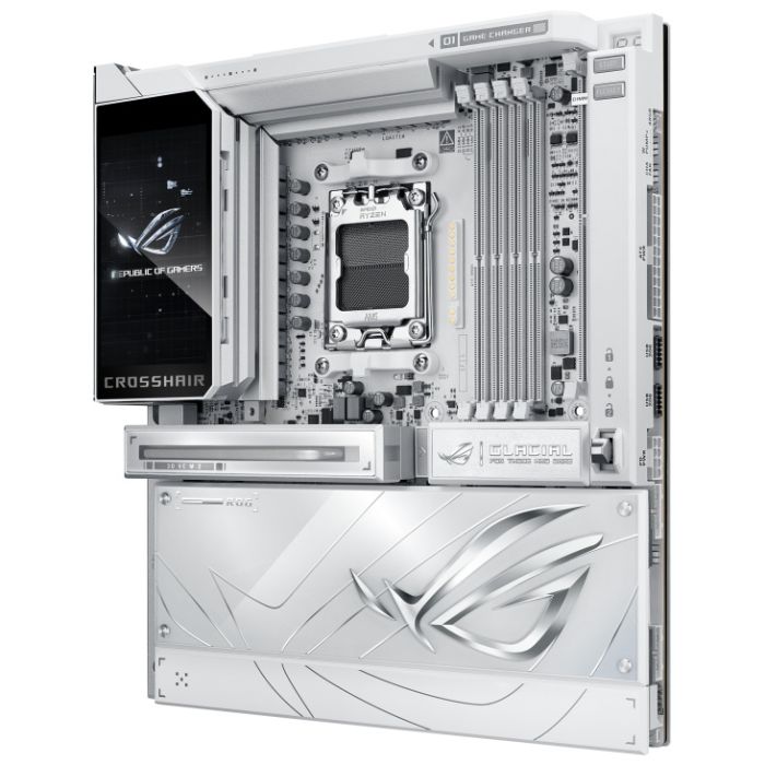 Материнcкая плата ASUS ROG CROSSHAIR X870E GLACIAL sAM5 X870E 4xDDR5 M.2 USB Type-C Wi-Fi BT E-ATX белый