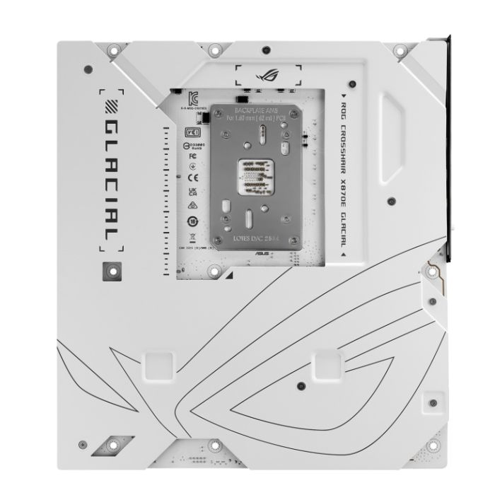 Материнcкая плата ASUS ROG CROSSHAIR X870E GLACIAL sAM5 X870E 4xDDR5 M.2 USB Type-C Wi-Fi BT E-ATX белый