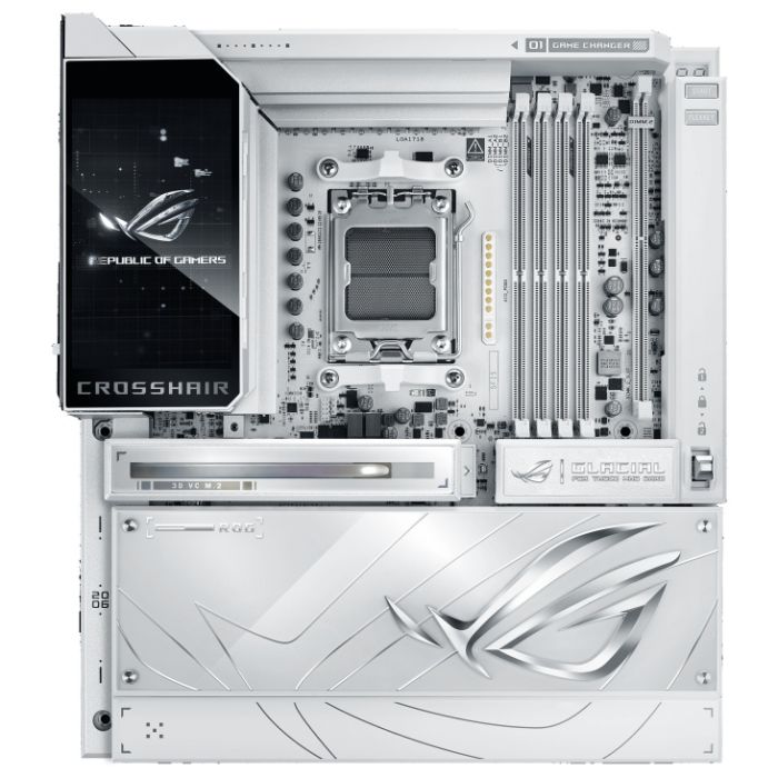 Материнcкая плата ASUS ROG CROSSHAIR X870E GLACIAL sAM5 X870E 4xDDR5 M.2 USB Type-C Wi-Fi BT E-ATX белый