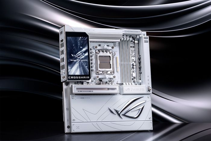 Материнcкая плата ASUS ROG CROSSHAIR X870E GLACIAL sAM5 X870E 4xDDR5 M.2 USB Type-C Wi-Fi BT E-ATX белый