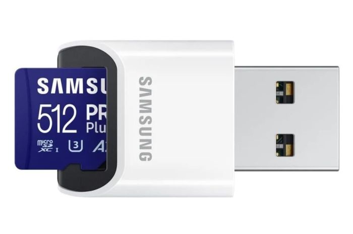 Карта пам'яті Samsung microSDXC    512GB C10 UHS-I R180MB/s PRO Plus + SD