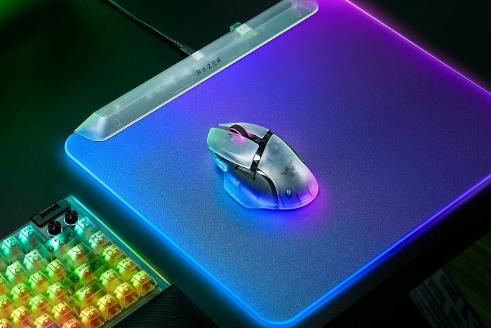Миша Razer Basilisk V3 Pro 35K, RGB, USB-A/WL/BT, Phantom White Ed.