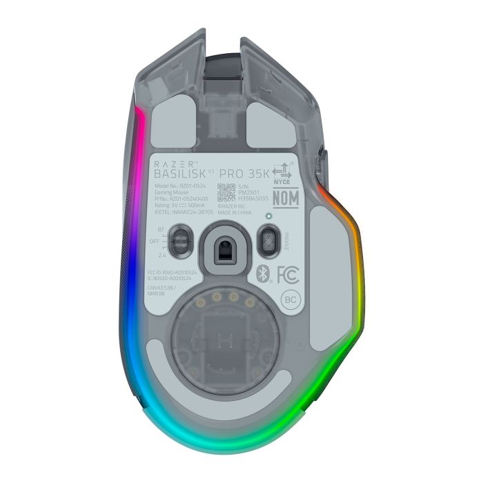 Миша Razer Basilisk V3 Pro 35K, RGB, USB-A/WL/BT, Phantom White Ed.