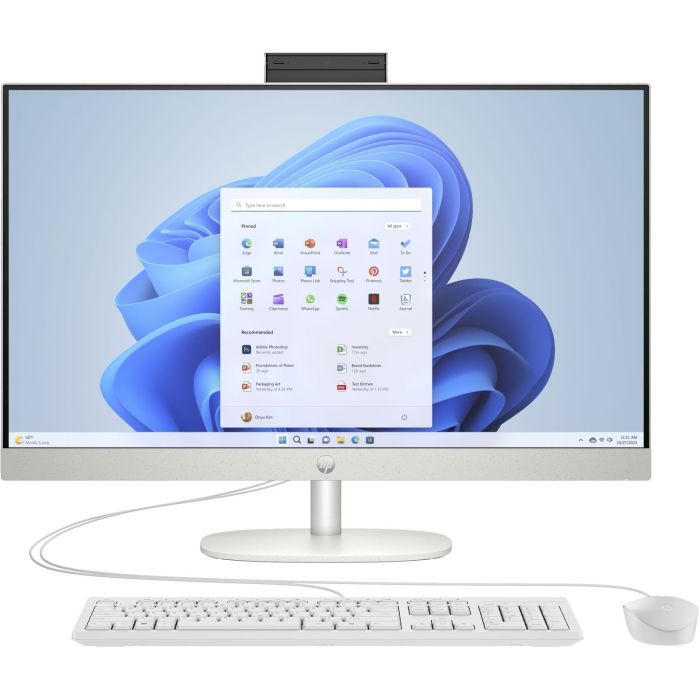 Комп'ютер персональний моноблок HP All-in-One 27" FHD IPS AG, AMD R5-7520U, 16GB, F512GB, UMA, WiFi, кл+м, DOS, білий