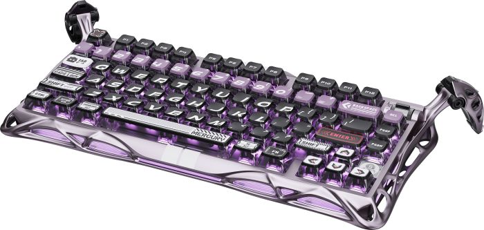 Клавиатура магнитная GravaStar Mercury V75 Pro 80keys, GravaStar x Gateron Jade Gaming, USB-A, 8k, RGB, Iron Purple