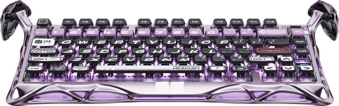 Клавиатура магнитная GravaStar Mercury V75 Pro 80keys, GravaStar x Gateron Jade Gaming, USB-A, 8k, RGB, Iron Purple