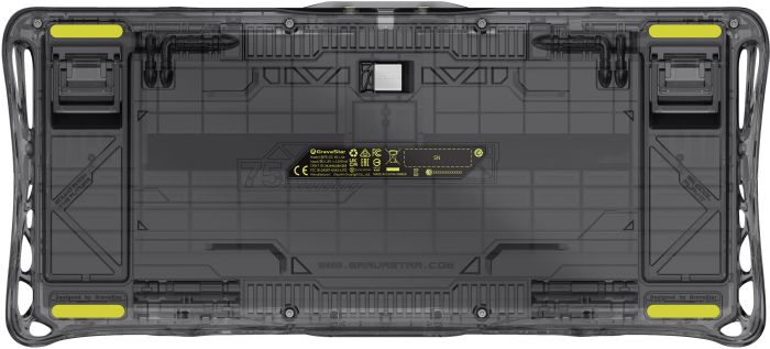 Клавіатура механічна GravaStar Mercury K1 Lite 80keys, GravaStar x BSUN Grey, BT/WL/USB, чорний