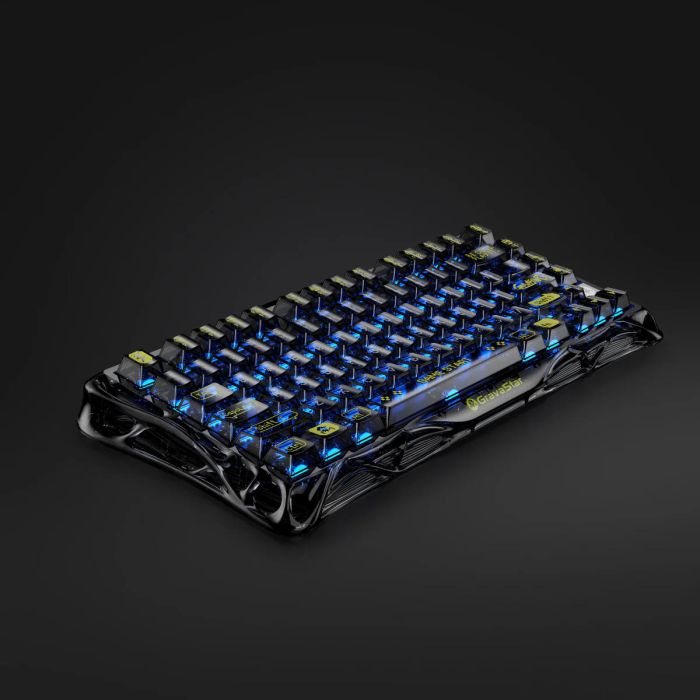 Клавіатура механічна GravaStar Mercury K1 Lite 80keys, GravaStar x BSUN Grey, BT/WL/USB, чорний