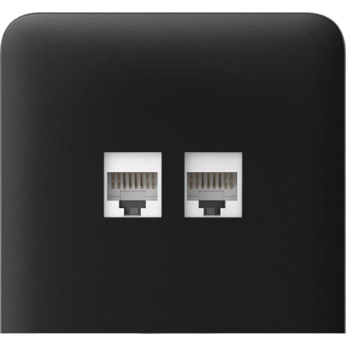 Бічна панель для вбудованої інтернет-розетки Ajax SideCover LAN Vertical чорна (126220.319.BL)
