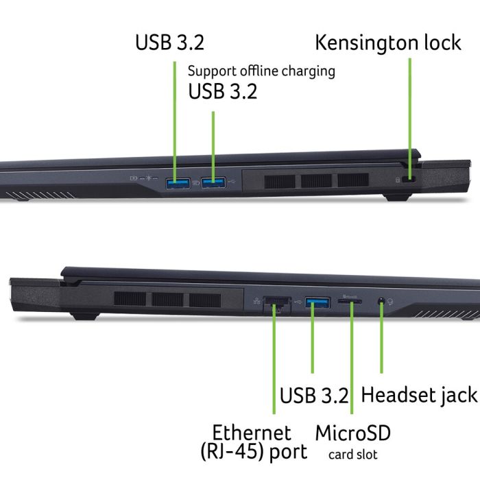 Ноутбук Acer Predator Helios Neo 16 PHN16-73 16" WQXGA IPS, Intel U7-255HX, 32GB, F1TB, NVD5060-8, Lin, чорний