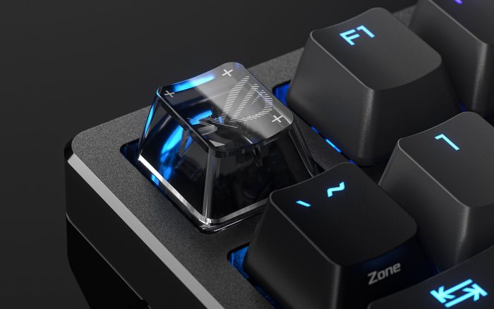 Клавіатура механічна ASUS ROG Azoth 96 HE, 96key, HFX V2 Magnetic Switches, USB-A/WL/BT, EN, RGB, чорний