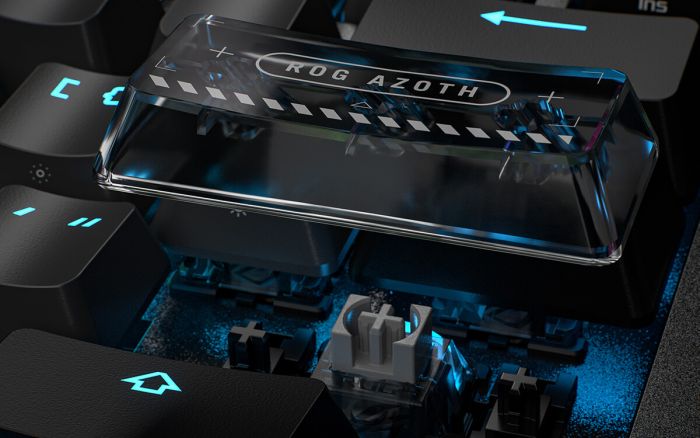 Клавіатура механічна ASUS ROG Azoth 96 HE, 96key, HFX V2 Magnetic Switches, USB-A/WL/BT, EN, RGB, чорний